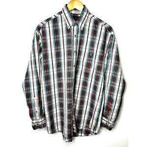 Twenty X By Wrangler Mens Shirt Vintage 90s Western Button Down Plaid Size Large